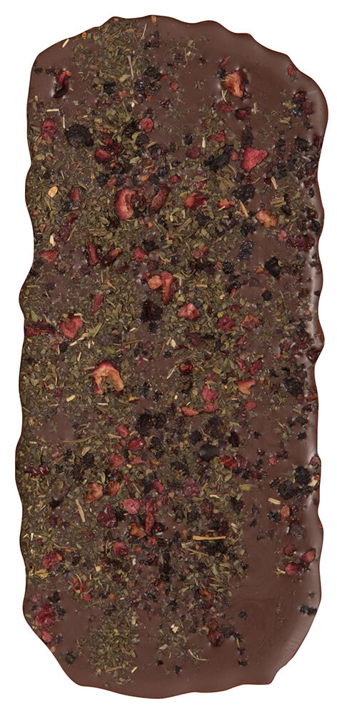 barra de chocolate hierbabuena canela arandano - BARRA DE CHOCOLATE CON HIERBABUENA, CANELA Y ARÁNDANO