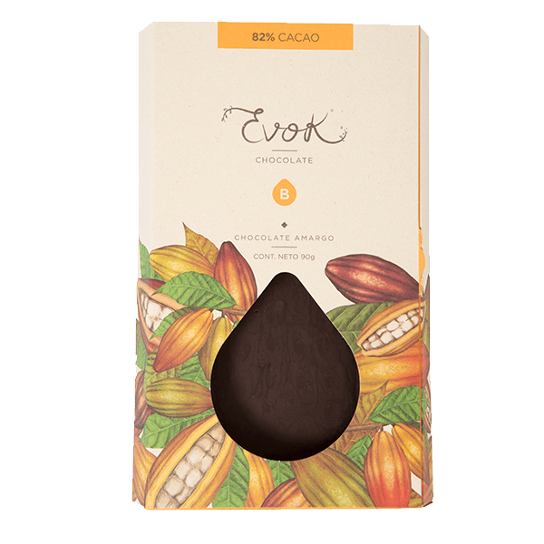 Barra de chocolate amargo con 80% de cacao - Evok