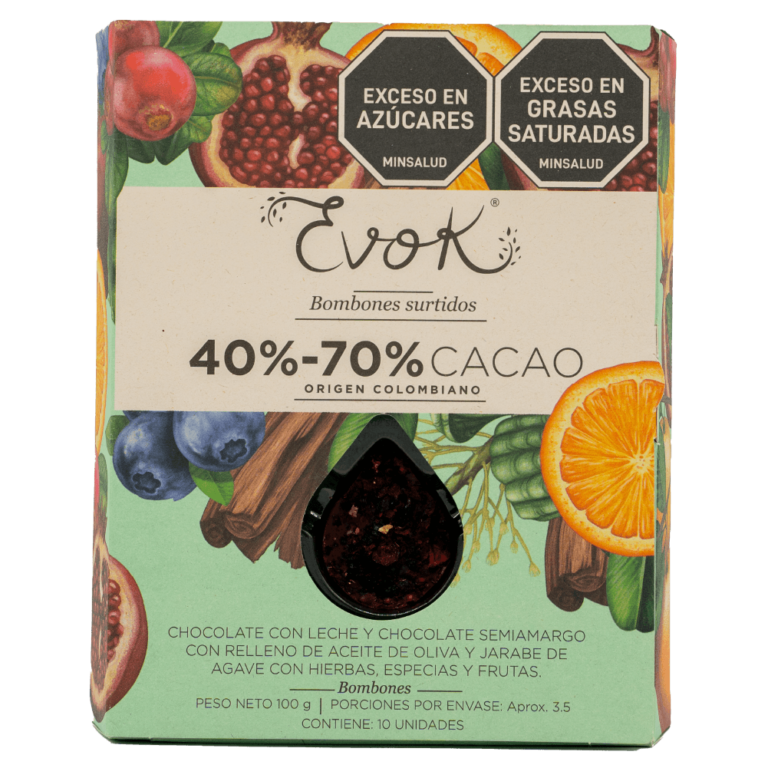 Bombones de chocolate de sabores surtidos por 10 unidades 40 % -70% cacao
